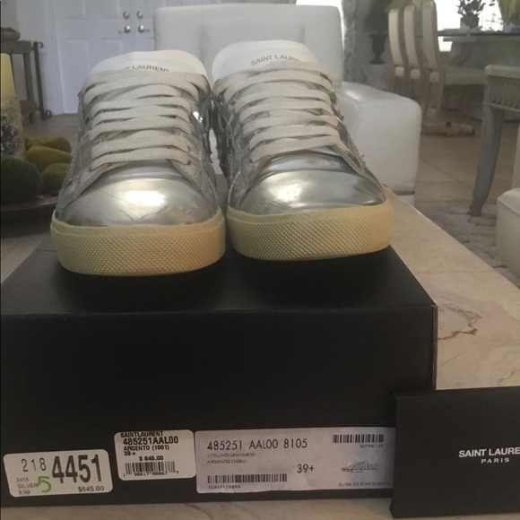 SAINT LAURENT STAR SNEAKER SIZE 39 1/2 - Picture 6 of 6